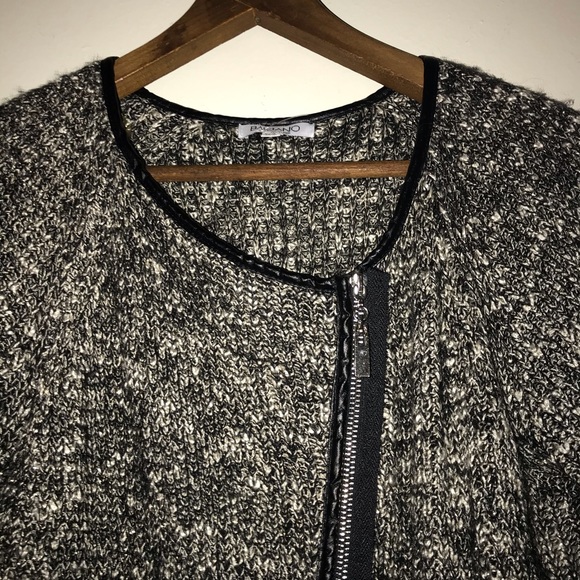 Baciano Zip up cardigan black white silver - Picture 4 of 4